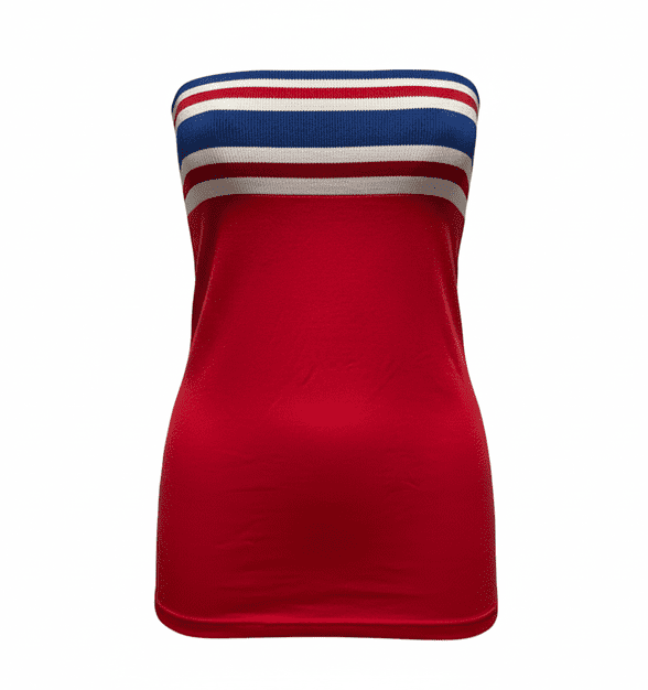 ConMiGo London AQ55A Stripe Siren Bandeau Top