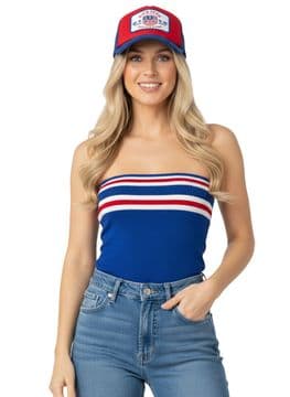 ConMiGo London AQ55B Stripe Siren Bandeau Top