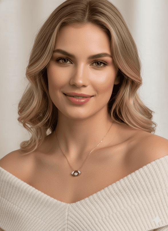 A beautiful butterfly pendant made of mother of pearl and emblazoned with small glittering crystals on a gold metal base. J020010