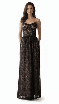 ConMiGo London DD10015 Black Striped Lace Maxi Dress