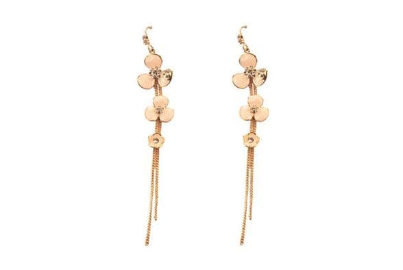 ConMiGo London Women's Pink Flower Drop Earrings 
