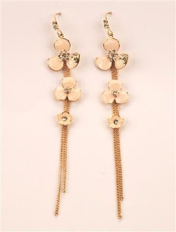 ConMiGo London Women's Pink Flower Drop Earrings 
