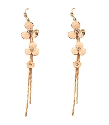 ConMiGo London Women's Pink Flower Drop Earrings 
