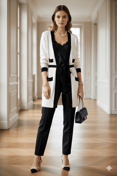 ConMiGo London EE111 Long White 100% Cotton Cardigan