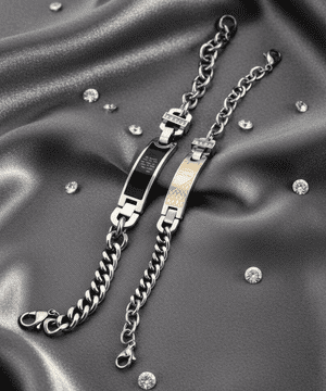 ConMiGo London HB00020 His and Her Name Bracelets - Stainless Steel Love Gift