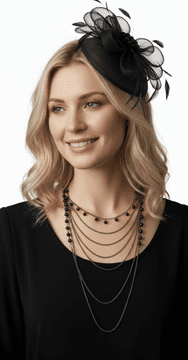ConMiGo London J01003A stunning sparkling black chain and beads necklace