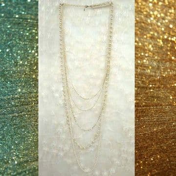 ConMiGo London J010160 Elegant Layered Pearl & Gold-Tone Necklace