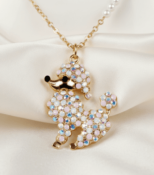 ConMiGo London J01027AB Dazzling Poodle Pendant Necklace