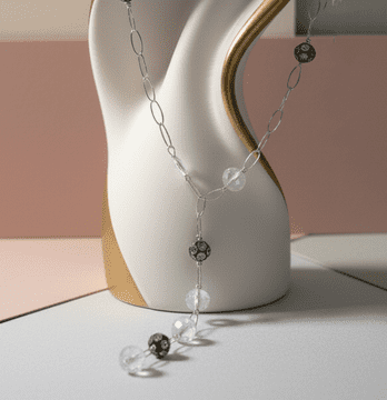 ConMiGo London N010120 Dazzling Crystal & Sequin Lariat Necklace