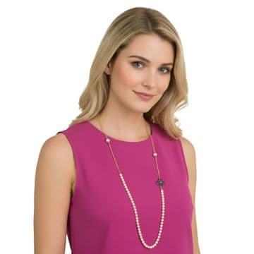 ConMiGo London NC10220 Elegant Pearl & Gold Chain Necklace