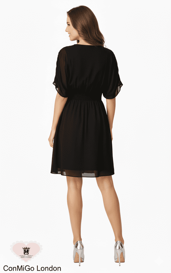ConMiGo London's Embellished V-Neck Midi Dress: Elegance Redefined
