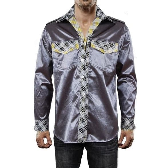 ConMiGo MPSA8001 two distinct variations shirt by reversing the top collar and cuffs inside out