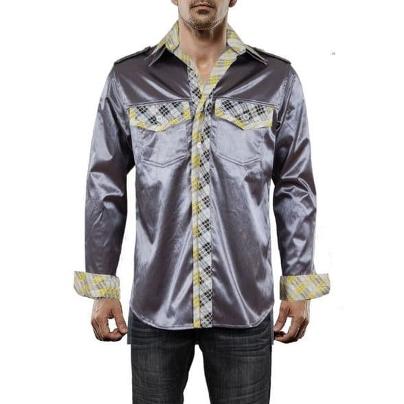 ConMiGo MPSA8001 two distinct variations shirt by reversing the top collar and cuffs inside out