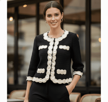 ConMiiGo London C001 pearl embroidered classic jacket