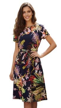 Cutie London Flora Dress - Navy Jungle Print