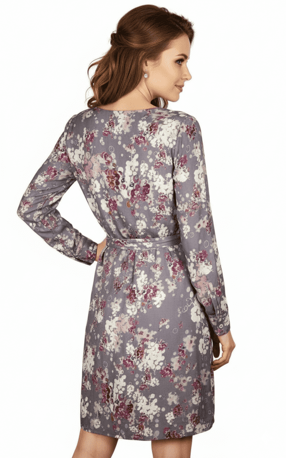 Lavand - Madrid Flora Dress  - Grey