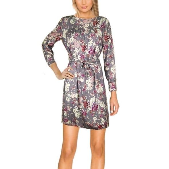 Lavand - Madrid Flora Dress  - Grey