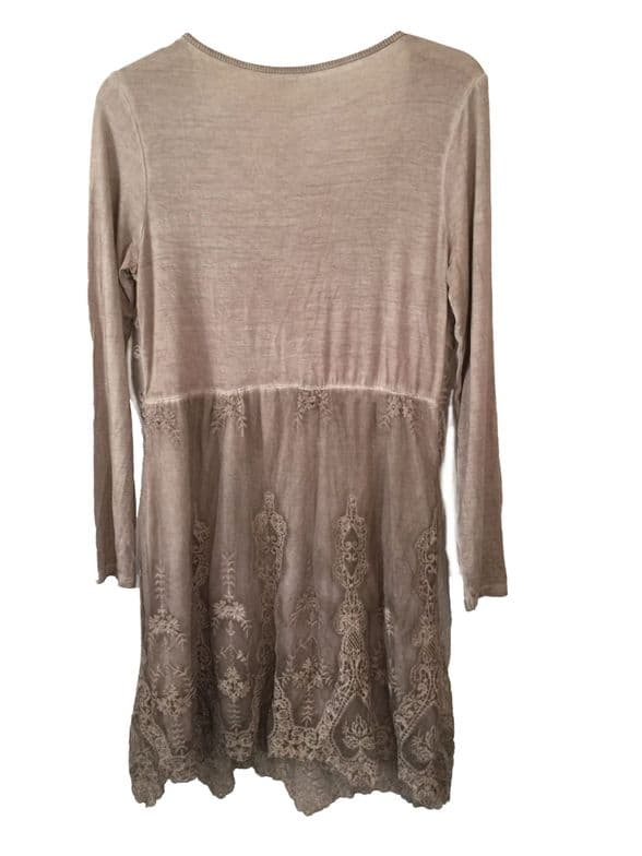 Made in Italy - goITT1200 -  Lace Dress - Light Brown