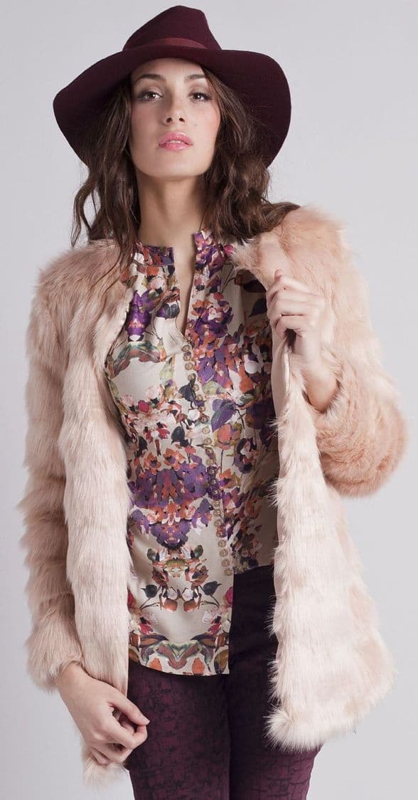 Madrid Lavand Faux Fur Coat