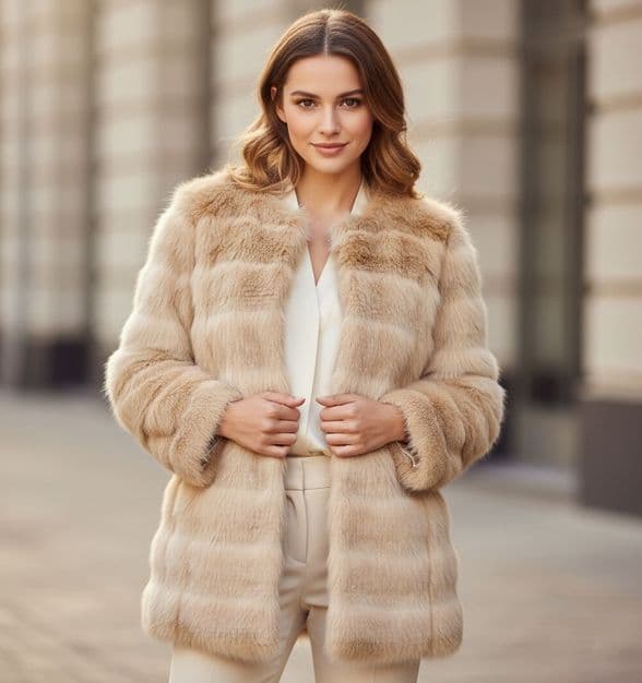 Madrid Lavand Faux Fur Coat