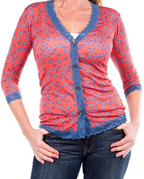 N & Willow Cocktail Top - Rosso spring - Made in Italy