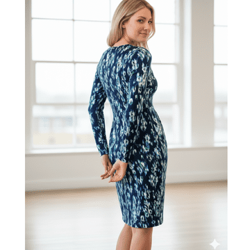 N & Willow Elegant Dress - Choice of Vison Blue - Made in Italy