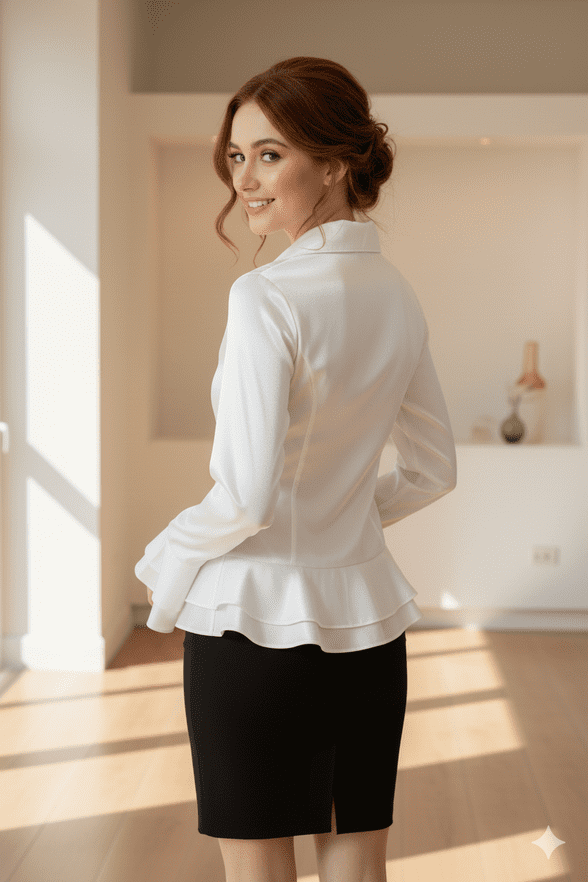 Office Smart Shirt /ConMiGo CH001 French Elegance Style shirts White Shirt