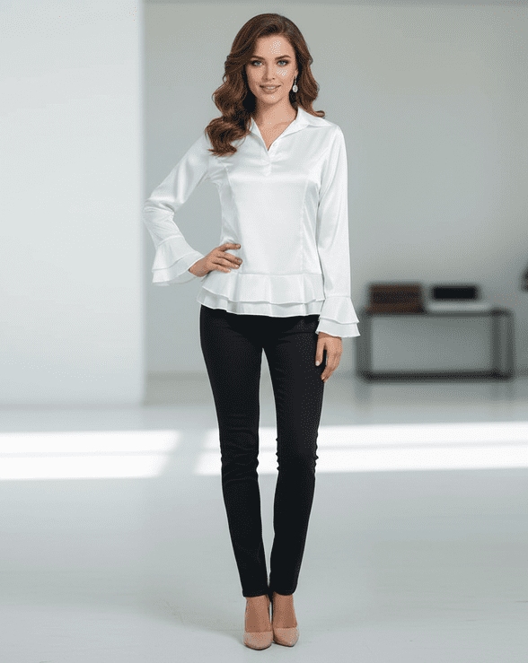 Office Smart Shirt /ConMiGo CH001 French Elegance Style shirts White Shirt