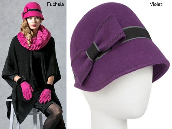 A Traditional Wool Felted Riding Cap with a Peak Laced with Band and Bow to Finish.
PIA ROSSINI FIFI HAT - SILVER GREY