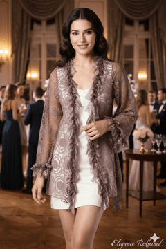 PW206  Vintage Lace Jacket - Antic Pink