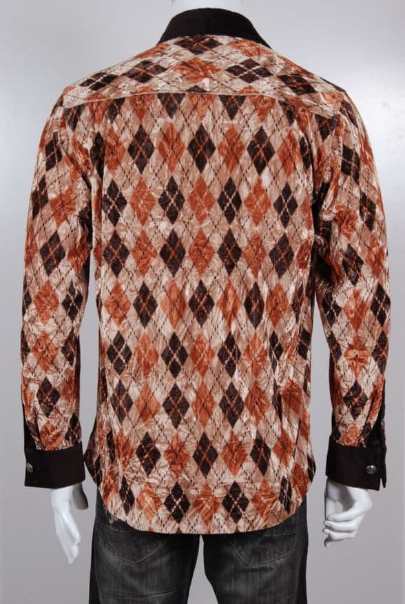 VSA8006 Havannah Lake Raw Sienna Check Velvet Shirt