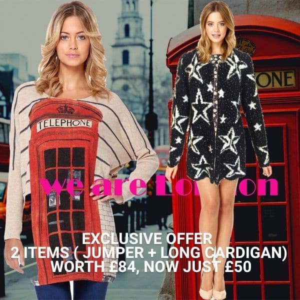 2 Genuine Miss Jolie Jumpers – Exclusive Offer £50 | Iconic British Design & Fluffy Chic Comfort