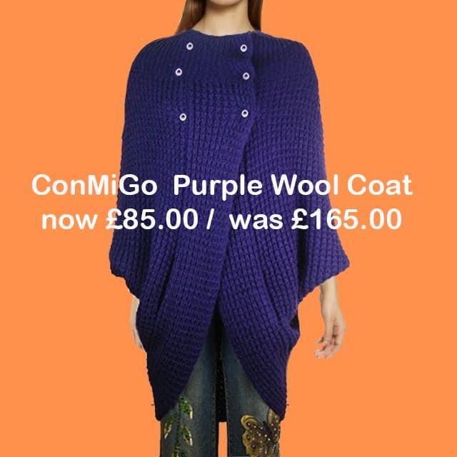 ConMiGo London 214 Purple Wool Coat