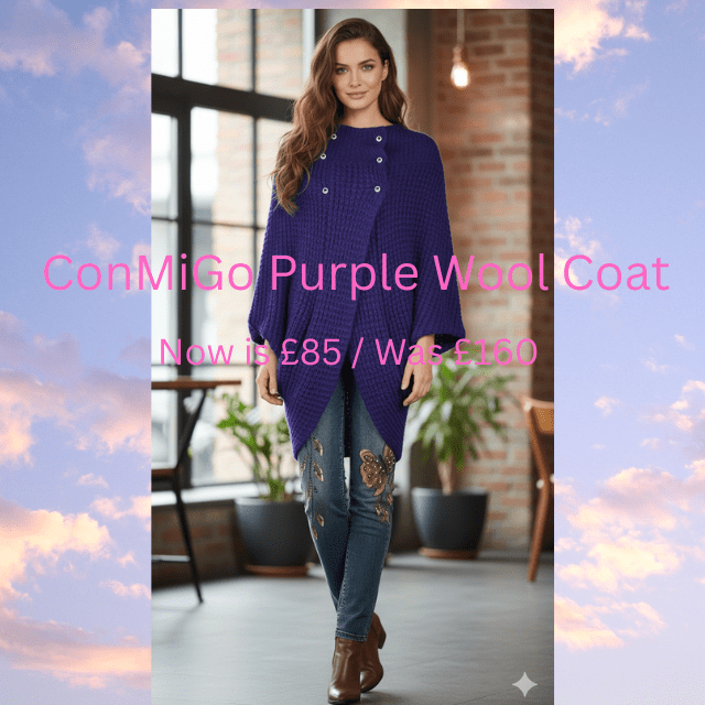 ConMiGo London 214 Purple Wool Coat