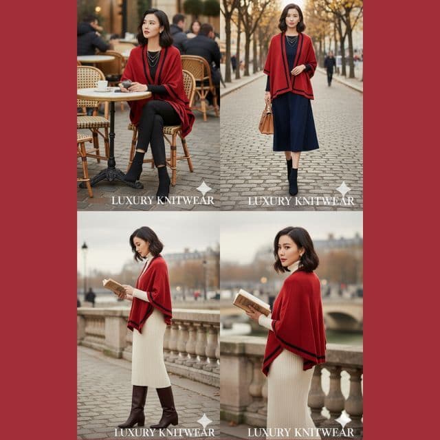 PIA ROSSSINI AVA WRAP - RED/BLACK