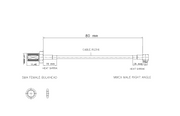 M2MAC-316-MR-08-SFP - MMCX RA to SMA-Female Bulkhead Jack 100mm RG316