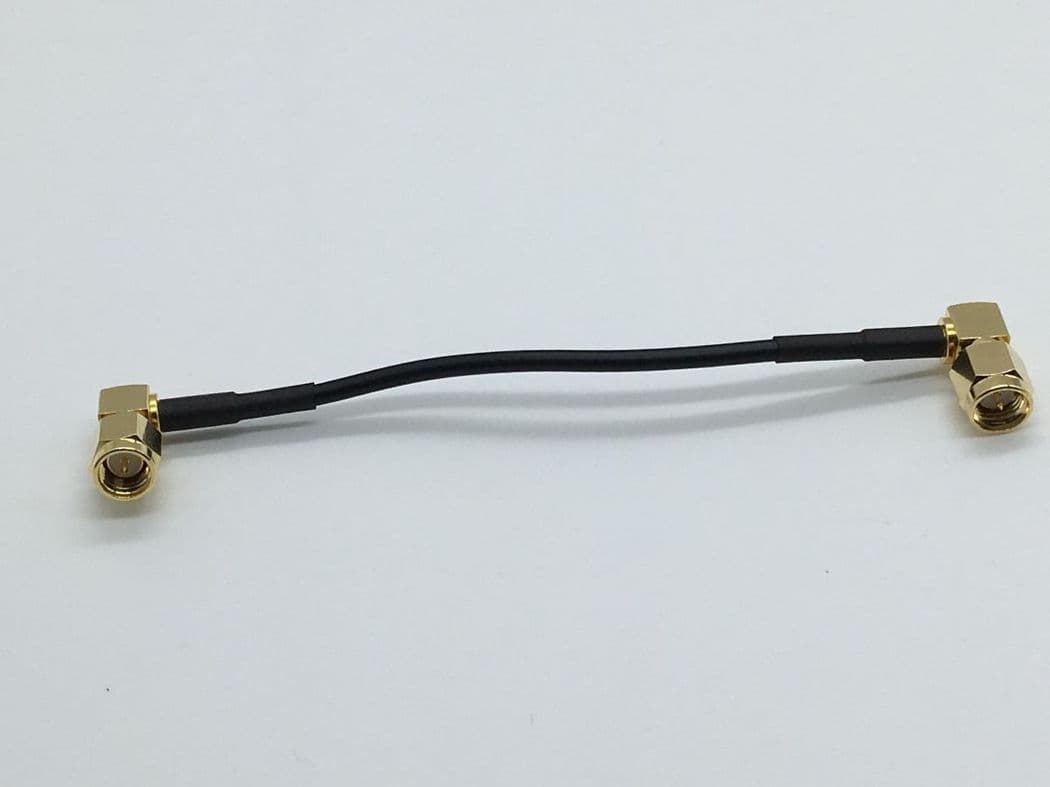 M2MAC-SMR-10-SMR - SMA-Male Right Angle to SMA-Male Right Angle 100mm RG174