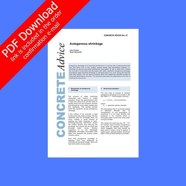 Autogenous shrinkage. PDF