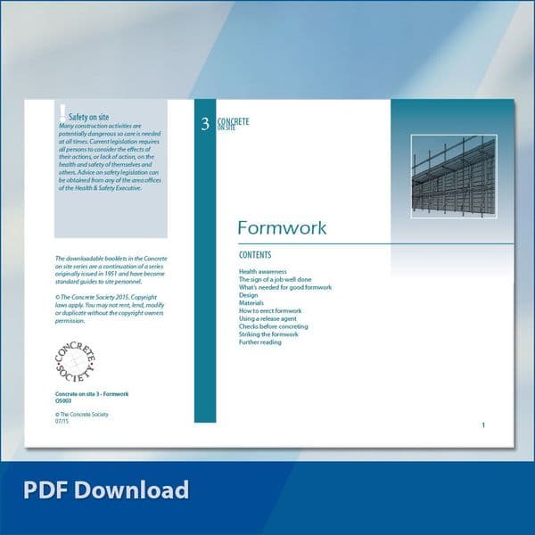 Concrete on site 3: Formwork PDF