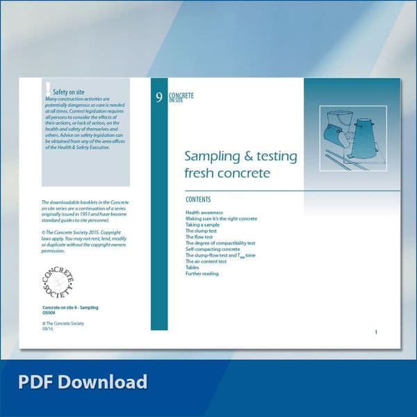 Concrete on site 9: Sampling and testing fresh concrete PDF