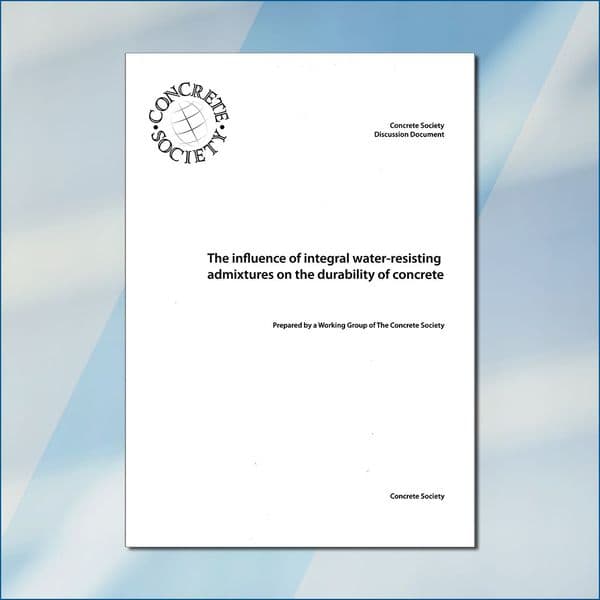 CS174 The influence of integral water-resisting admixtures on the durability of concrete PDF