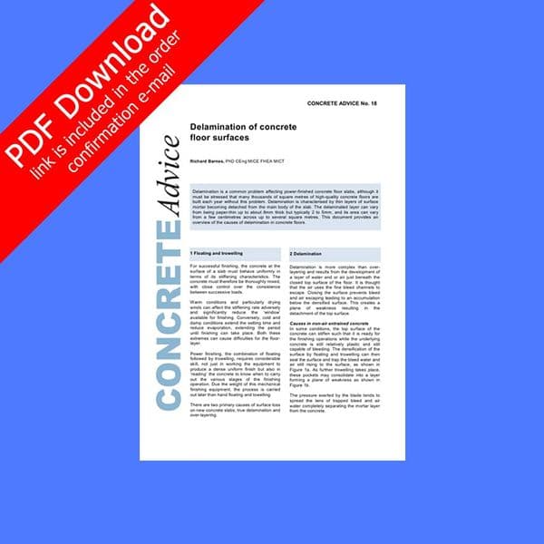 Delamination of concrete floor surfaces. PDF