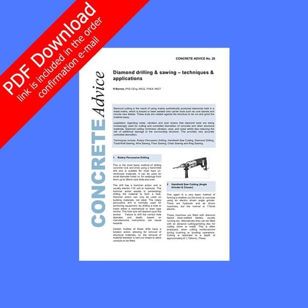 Diamond drilling & sawing - techniques & applications. PDF