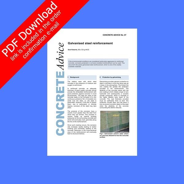 Galvanised steel reinforcement. PDF