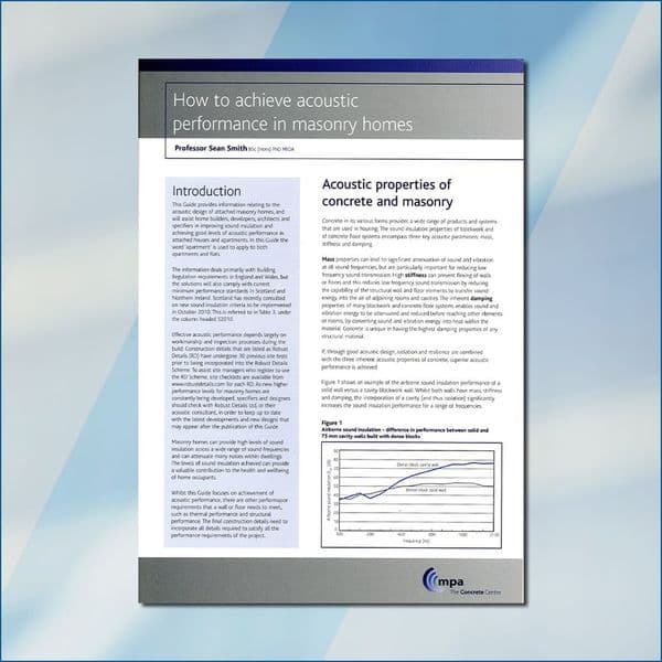 How to achieve acoustic performance in masonry homes