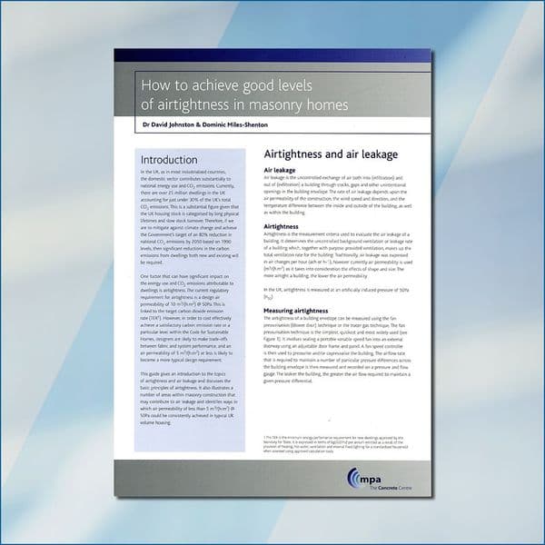 How to achieve good levels of airtightness in masonry homes