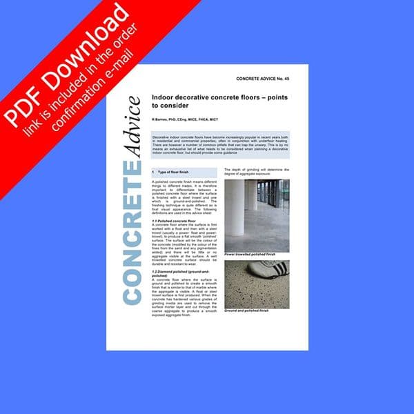 Indoor decorative concrete floors. PDF