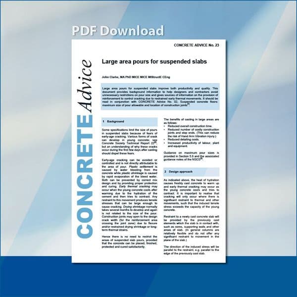 Large area pours for suspended slabs. PDF