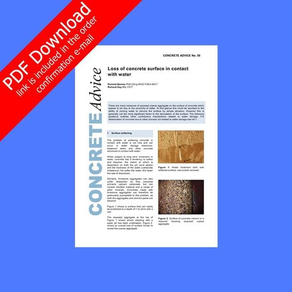 Loss of surface with water. PDF