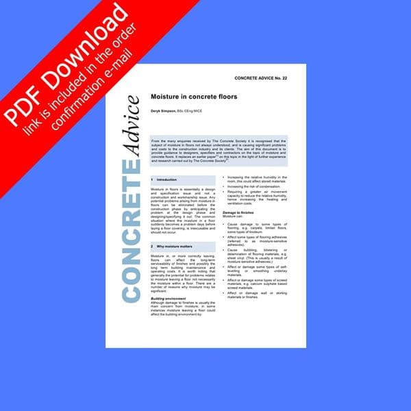 Moisture in concrete floors. PDF